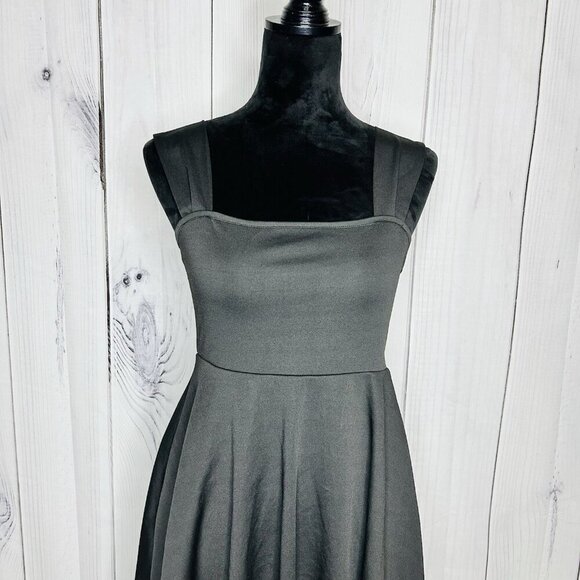 Shein A-Line Bodycon Black Mini Dress Size M Wide Straps - Picture 2 of 10